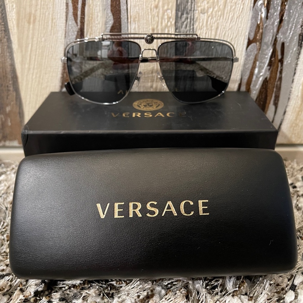 VERSACE Men’s Sunglasses VE2242-1001/6G NEW!